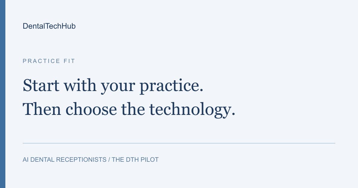 AI Dental Receptionists by Practice Need: A Behavior-to-Practice-Fit Guide